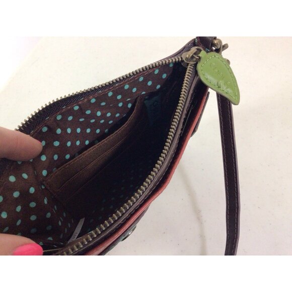 Chala Brown Crossbody Purse Blue Bird - Picture 5 of 7